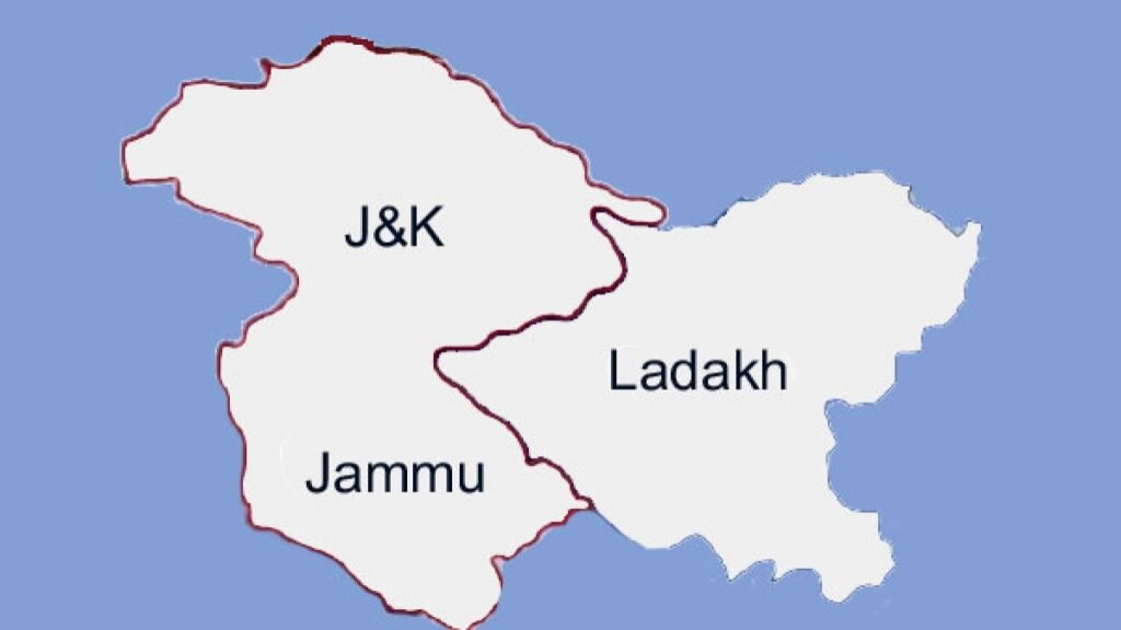 The image shows the map of jammu and kashmir you can find the history of jammu and kashmor here.