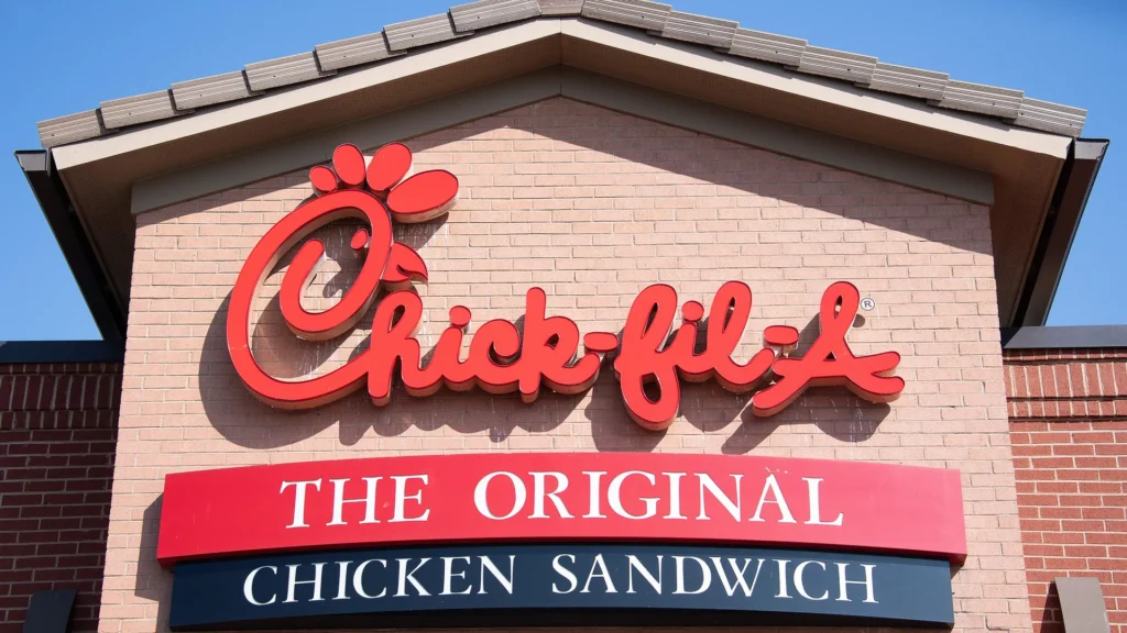 The image is of chick-fil-a restaurant here you will find Chick-fil-A Catering Menu